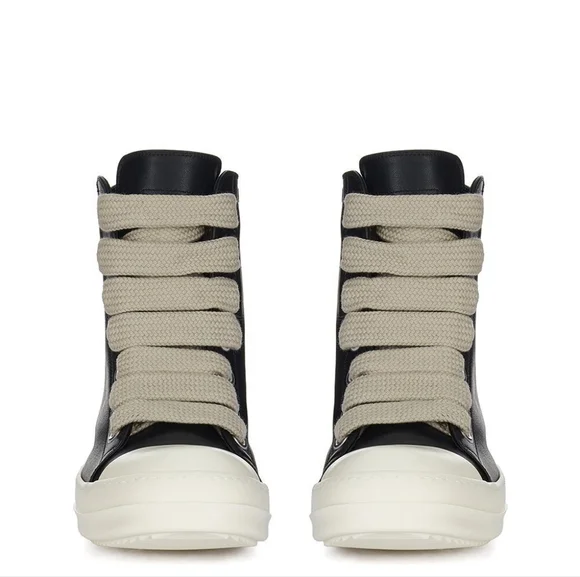 Rick Owens Ramones High Top Black Leather Side Zip EU 39 US 8 Womens - Picture 4 of 6